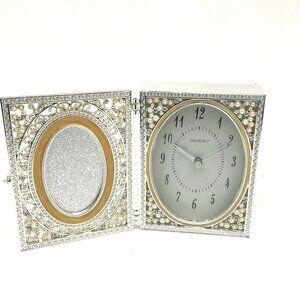 Elegant Danbury THINGS REMEMBERED Pearl & Gemstone Clock Box / Frame